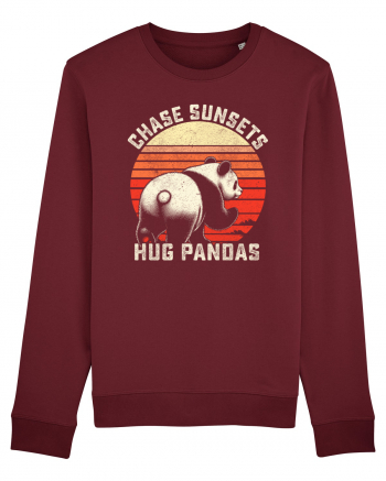 Chase Sunsets, Hug Pandas Burgundy