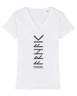 arhaic mood black Tricou mânecă scurtă guler V Damă Evoker