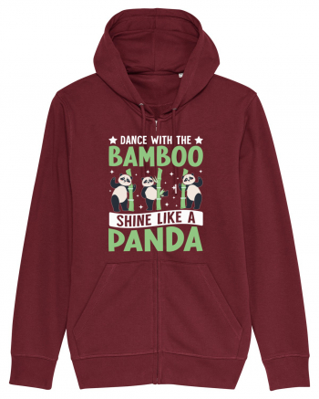 Dance with the Bamboo Shine Like a Panda Burgundy