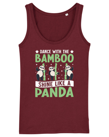 Dance with the Bamboo Shine Like a Panda Burgundy