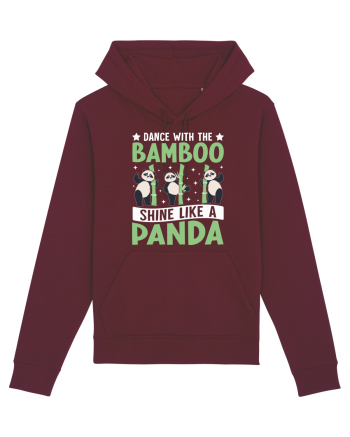 Dance with the Bamboo Shine Like a Panda Burgundy