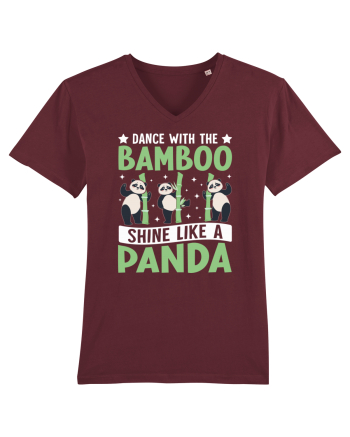 Dance with the Bamboo Shine Like a Panda Burgundy