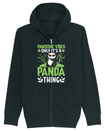 Pawsome vibes only it's a panda thing Black