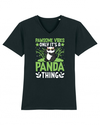 Pawsome vibes only it's a panda thing Black