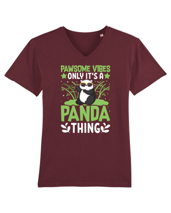 Pawsome vibes only it's a panda thing Burgundy