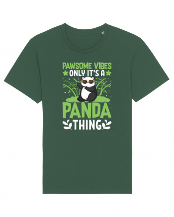 Pawsome vibes only it's a panda thing Bottle Green