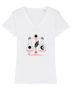 Zodiac - Balanta Tricou mânecă scurtă guler V Damă Evoker