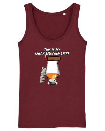 Cigar smoking shirt Burgundy