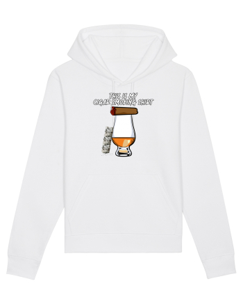 Cigar smoking shirt White