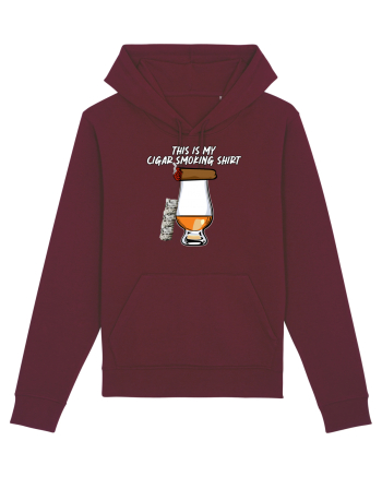 Cigar smoking shirt Burgundy