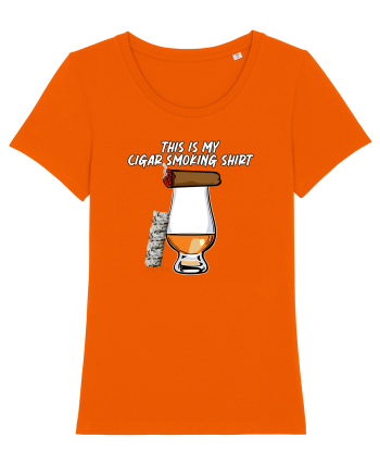 Cigar smoking shirt Bright Orange