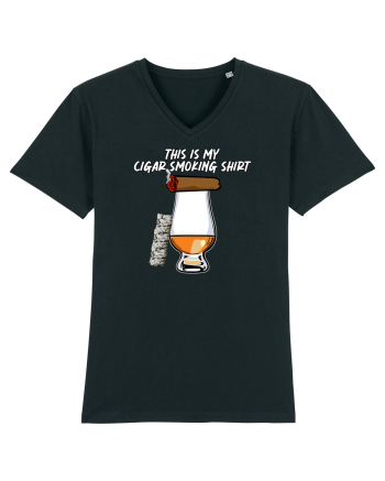 Cigar smoking shirt Black