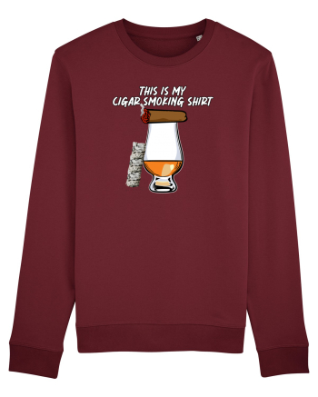 Cigar smoking shirt Burgundy