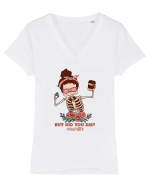 pentru mame moderne - But did you die Tricou mânecă scurtă guler V Damă Evoker