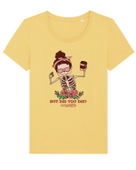 pentru mame moderne - But did you die Tricou mânecă scurtă guler larg fitted Damă Expresser