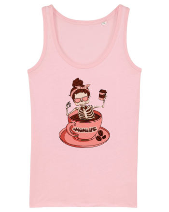 pentru mame moderne - Momlife in a sea of caffeine Cotton Pink