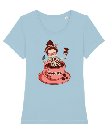pentru mame moderne - Momlife in a sea of caffeine Sky Blue