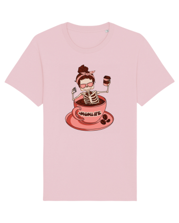 pentru mame moderne - Momlife in a sea of caffeine Cotton Pink
