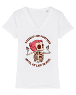 pentru mame moderne - Stressed and depressed Tricou mânecă scurtă guler V Damă Evoker