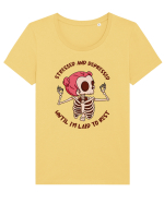 pentru mame moderne - Stressed and depressed Tricou mânecă scurtă guler larg fitted Damă Expresser