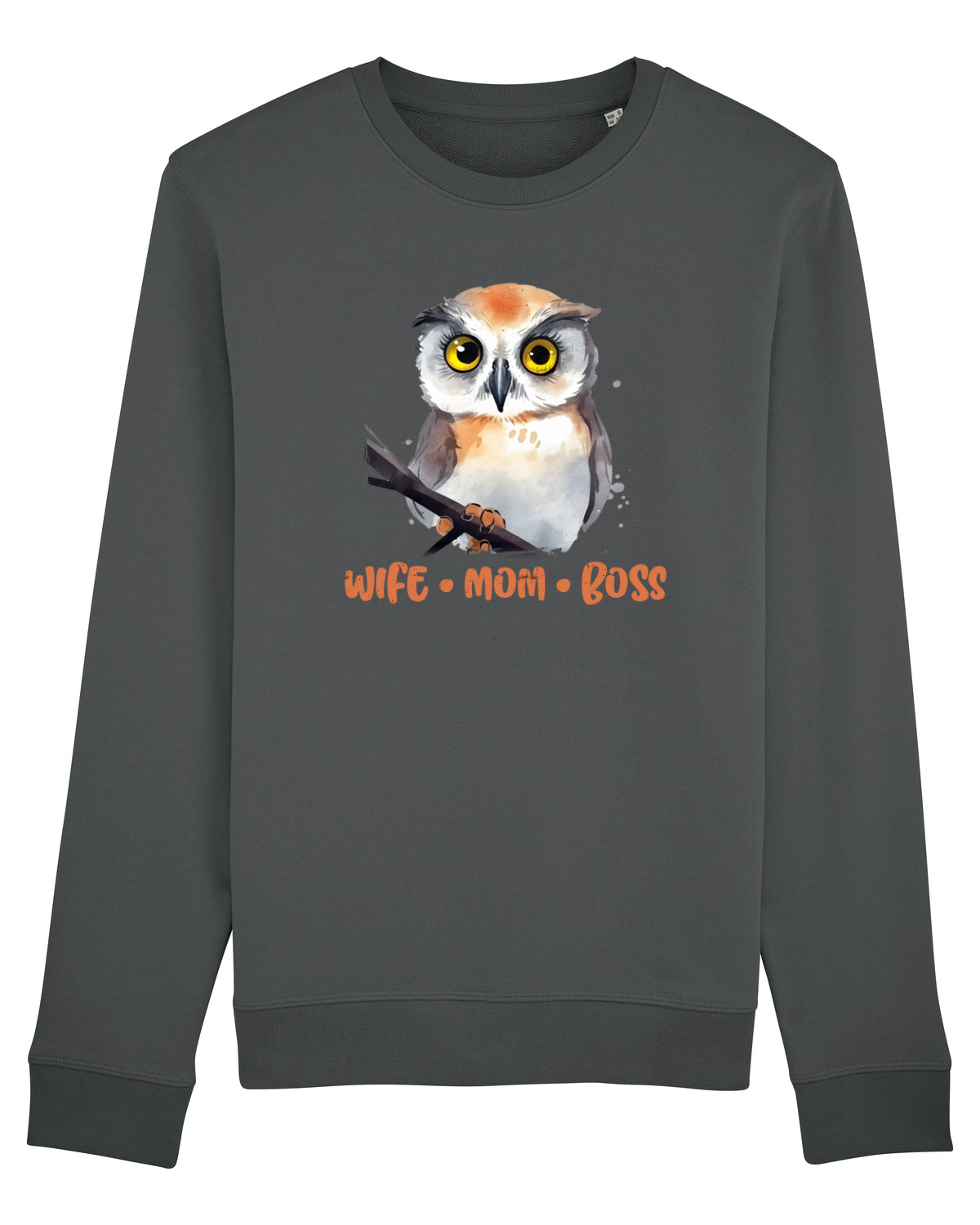 Bluză mânecă lungă Unisex Rise Anthracite