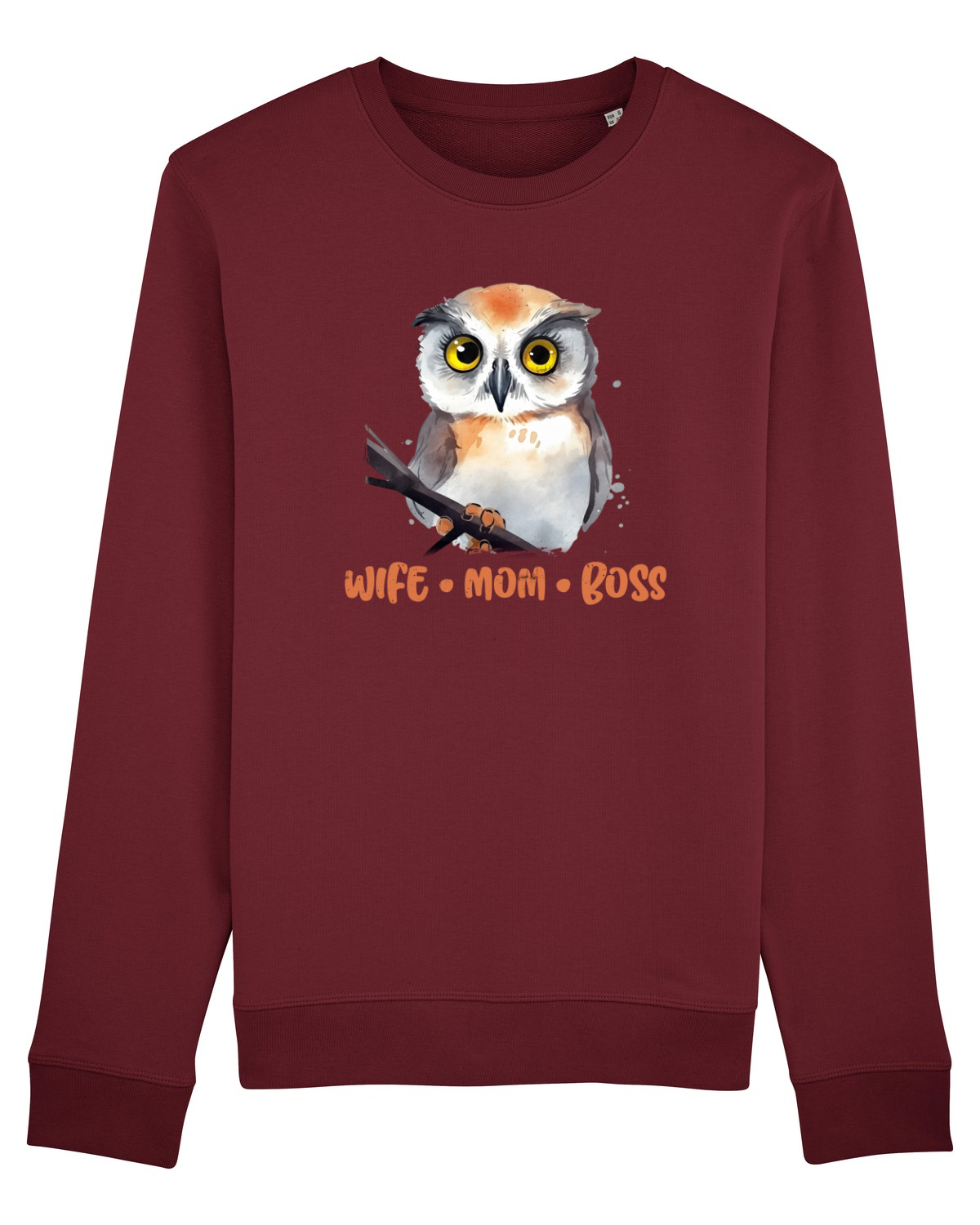 Bluză mânecă lungă Unisex Rise Burgundy