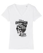 Moda rebelă pt mame moderne - Chaos coordinator Tricou mânecă scurtă guler V Damă Evoker