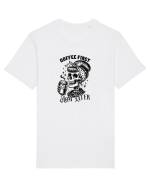 Moda rebelă pt mame moderne - Coffee first mom later Tricou mânecă scurtă Unisex Rocker