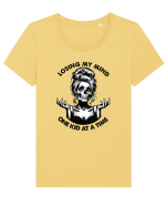 Moda rebelă pt mame moderne - Loosing my mind one kid at a time Tricou mânecă scurtă guler larg fitted Damă Expresser