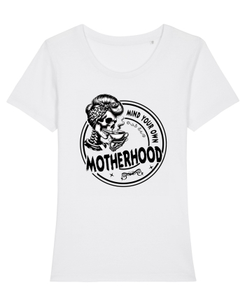 Moda rebelă pt mame moderne - Mind your own motherhood White