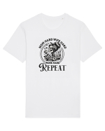 Moda rebelă pt mame moderne - Mom hard wife hard work hard repeat Tricou mânecă scurtă Unisex Rocker