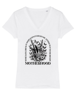 Moda rebelă pt mame moderne - Rockin motherhood Tricou mânecă scurtă guler V Damă Evoker