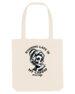 Moda rebelă pt mame moderne - Running late is my cardio Sacoșă textilă
