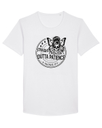 Moda rebelă pt mame moderne - Straight outta patience Tricou mânecă scurtă guler larg Bărbat Skater