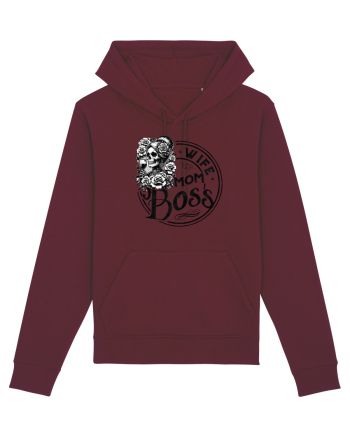 Moda rebelă pt mame moderne - Wife mom boss Burgundy