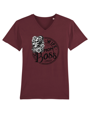 Moda rebelă pt mame moderne - Wife mom boss Burgundy