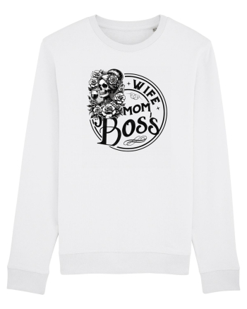Moda rebelă pt mame moderne - Wife mom boss White