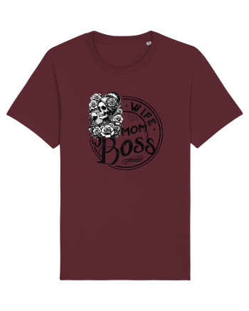 Moda rebelă pt mame moderne - Wife mom boss Burgundy