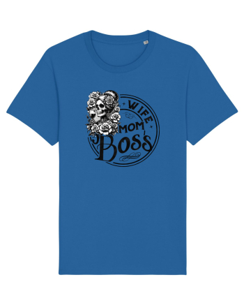 Moda rebelă pt mame moderne - Wife mom boss Royal Blue