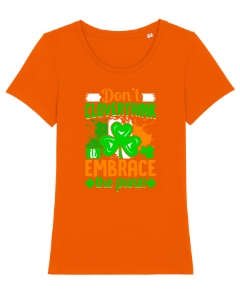 Don't cloverthink it embrace the puns! Bright Orange