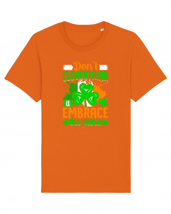 Don't cloverthink it embrace the puns! Bright Orange