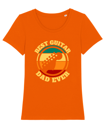 Best Guitar Dad Ever Bright Orange
