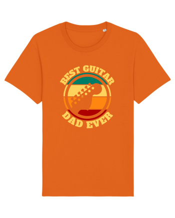 Best Guitar Dad Ever Bright Orange