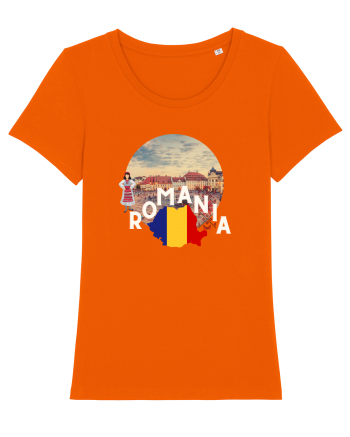 Romania Brasov etno logo Bright Orange
