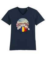 Romania Brasov etno logo Tricou mânecă scurtă guler V Bărbat Presenter