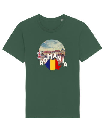 Romania Brasov etno logo Bottle Green