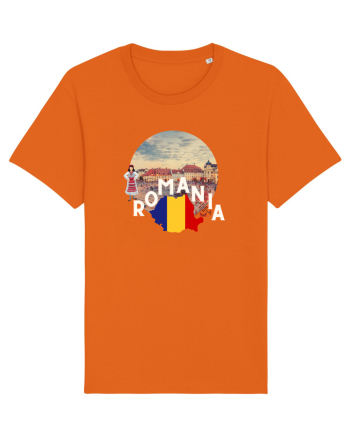 Romania Brasov etno logo Bright Orange