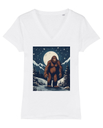 Stary Night Bigfoot Tricou mânecă scurtă guler V Damă Evoker