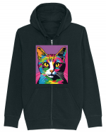 Pop Art  Cat Hanorac cu fermoar Unisex Connector