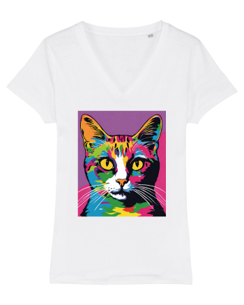 Pop Art  Cat White